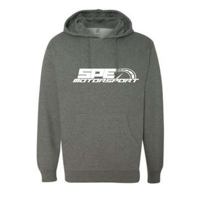 Grey Midweight SPE Motorsport Pull Over Hoodie- Front