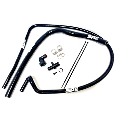 SPE Motorsport Coolant Hose Reroute Kit- all laid out