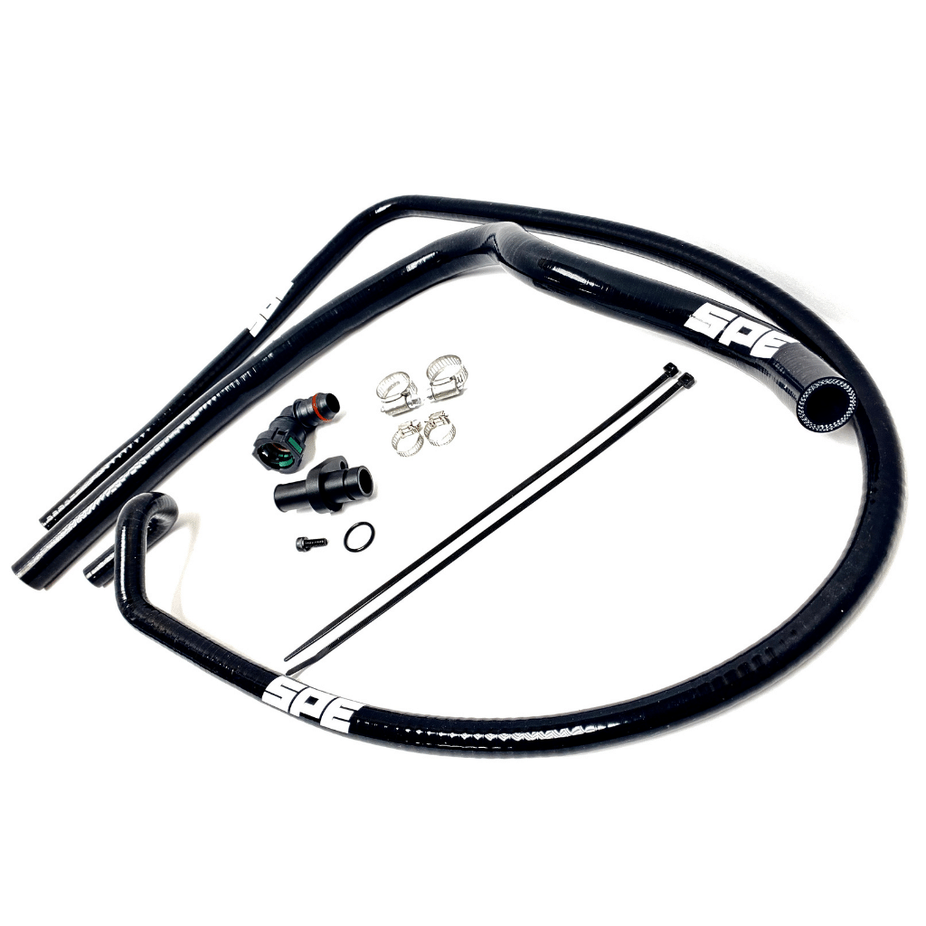 SPE Motorsport Coolant Hose Reroute Kit- all parts