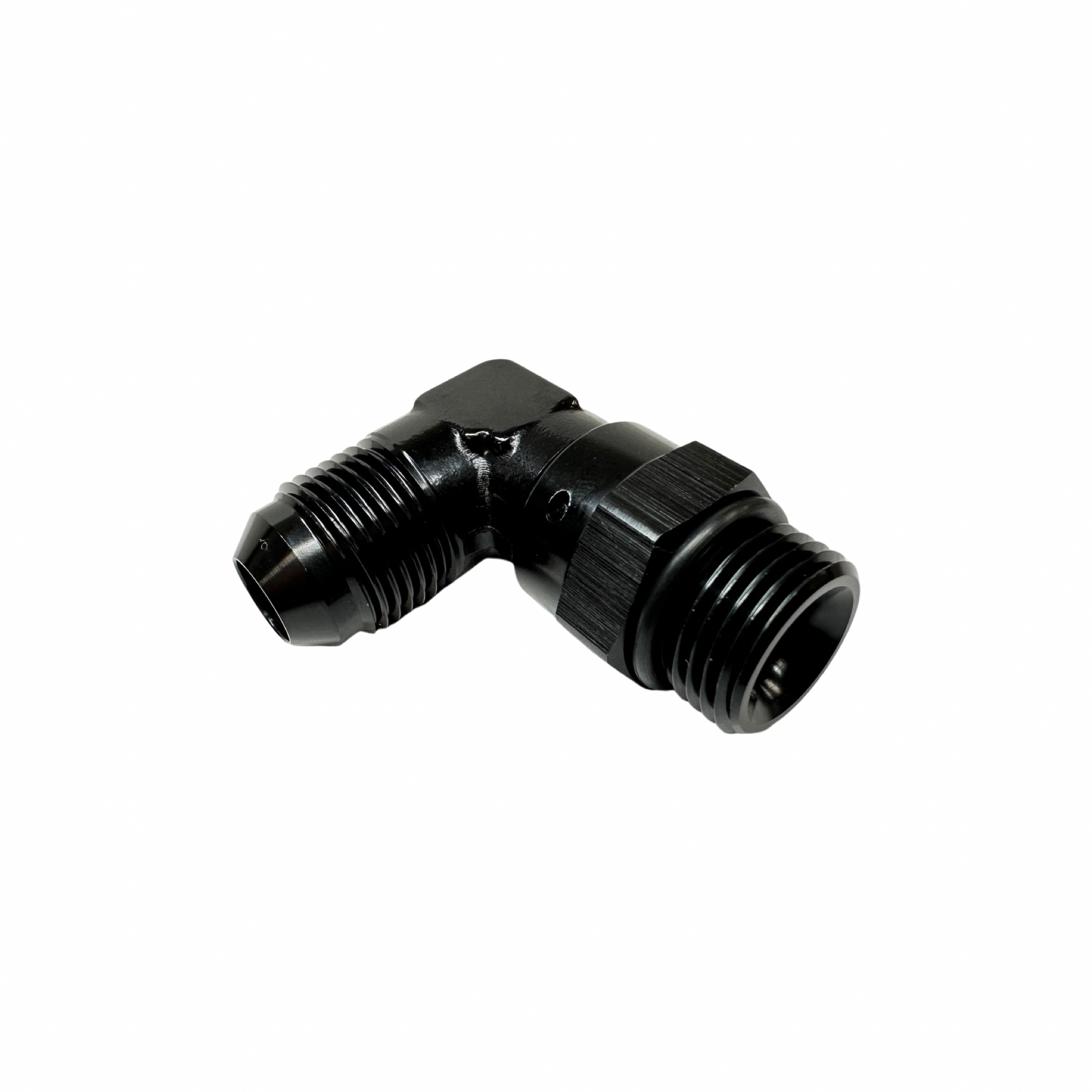 Motorsport Fab -8AN Male to -8AN O-Ring Port Swivel 90 Degree