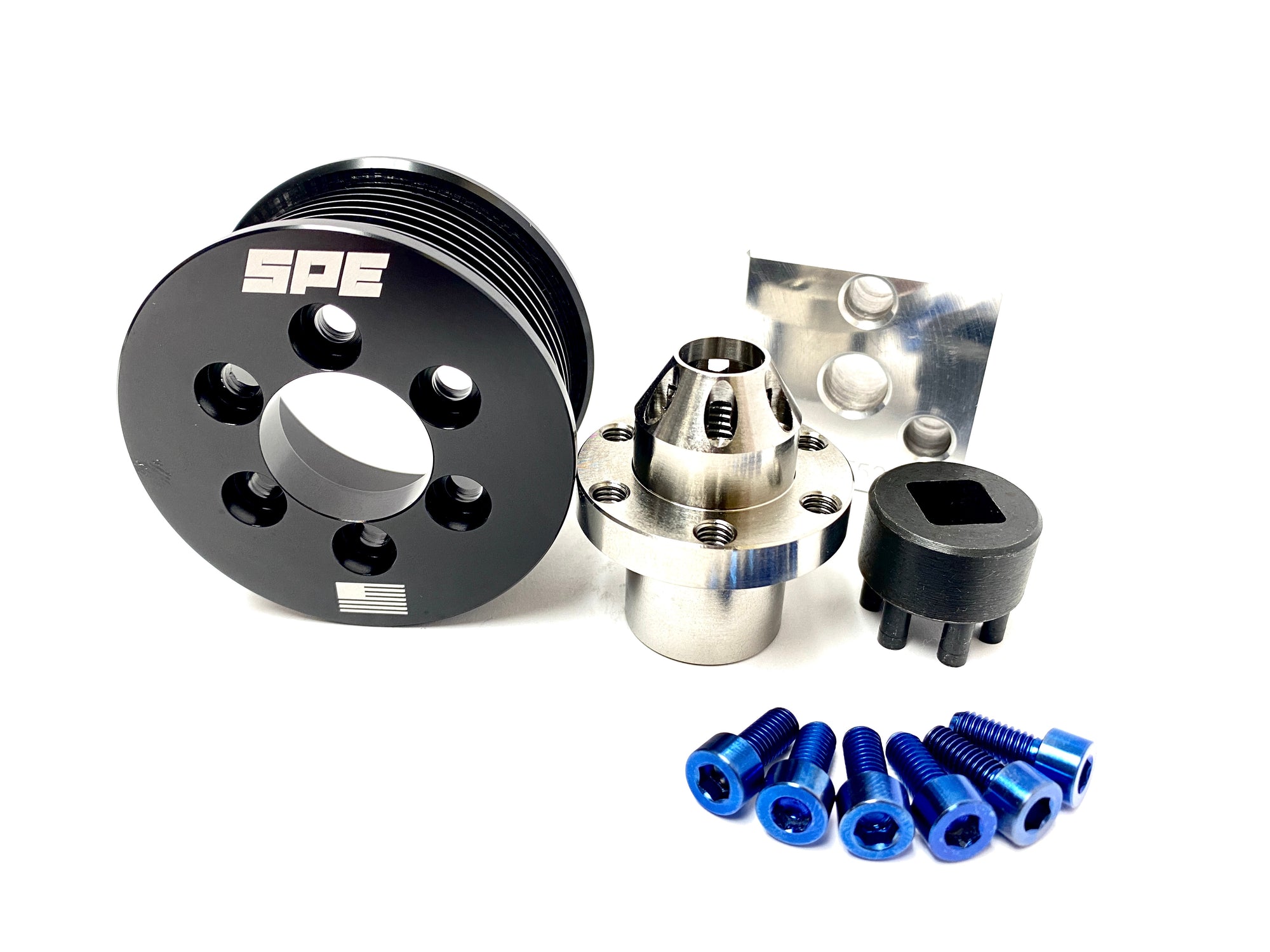 SPE Motorsport 2020-2022 GT500 Pulley Kit w/Stainless Hub & Install Tool